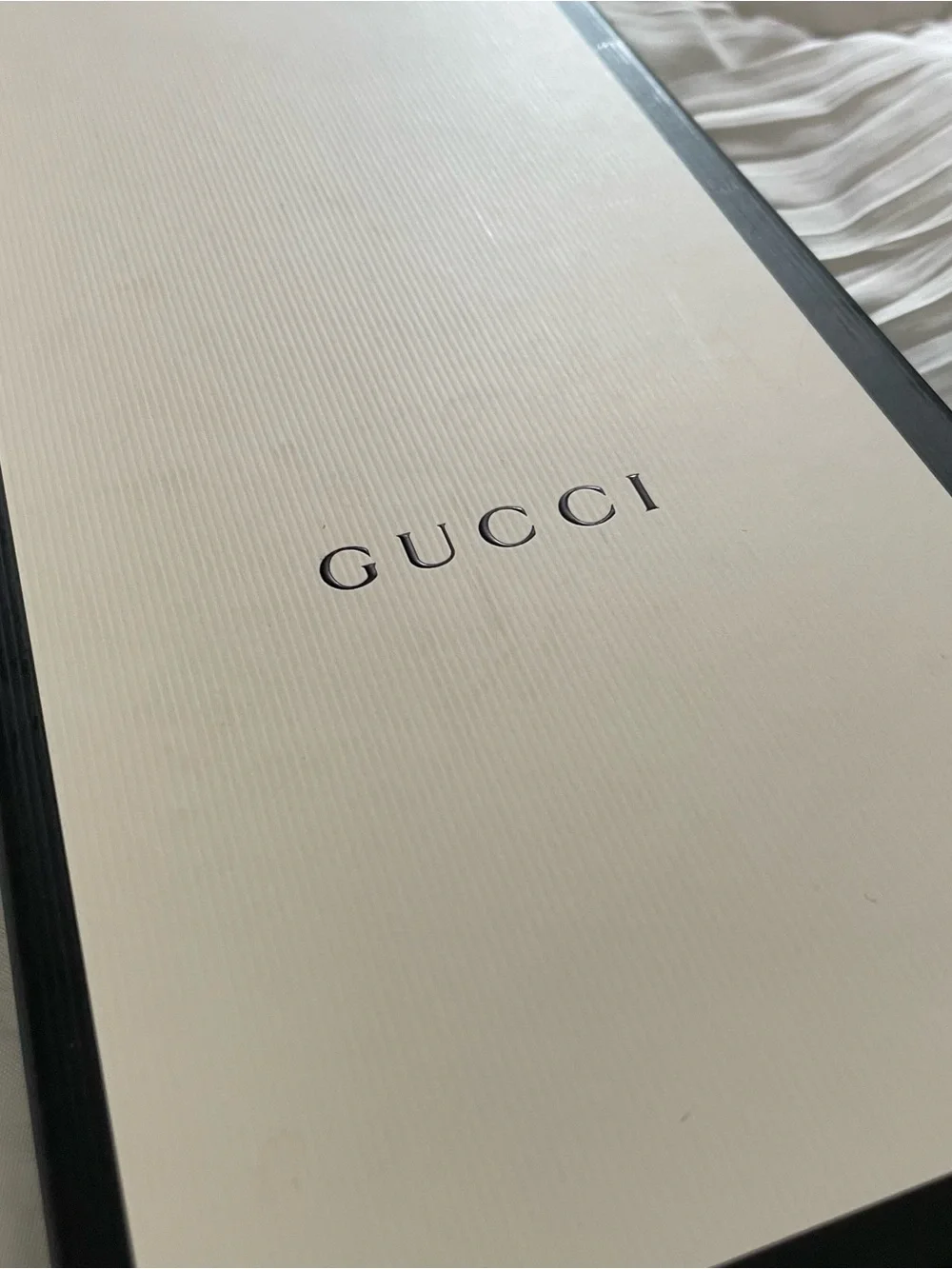 Gucci Authentic Empty Necktie Gift Box in Ivory and Black